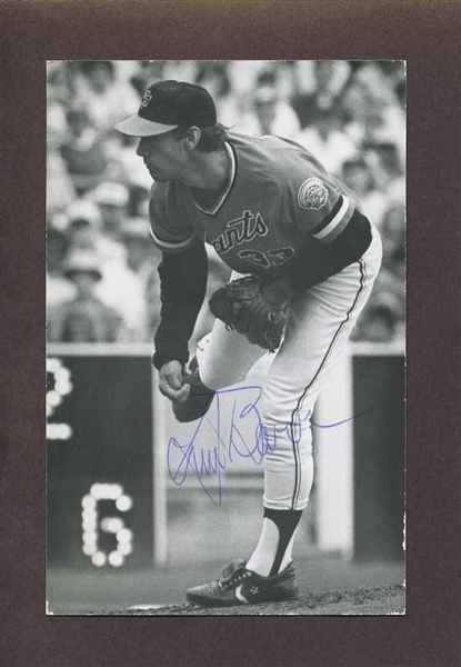 JIM BARR 1982 San Francisco Giants SIGNED Real Photo Postcard RPPC 