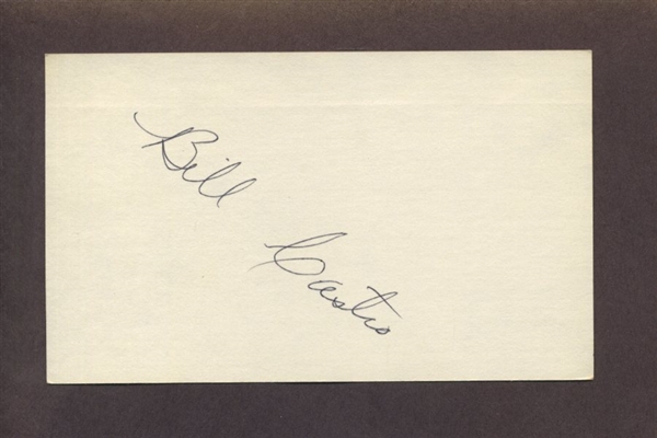 BILL CASTRO SIGNED 3x5 Index Card Milwaukee Brewers Royals
