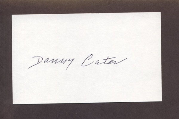 DANNY CATER SIGNED 3x5 Index Card Boston Red Sox Yankees Athletics White Sox