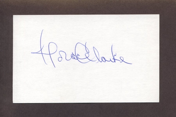 HORACE CLARKE SIGNED 3x5 Index Card (d.2020) New York Yankees