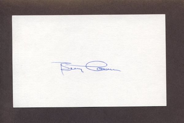 BILLY COWAN SIGNED 3x5 Index Card Cubs California Angels Yankees Mets Phillies