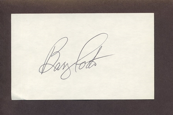 BARRY FOOTE SIGNED 3x5 Index Card Expos Cubs New York Yankees