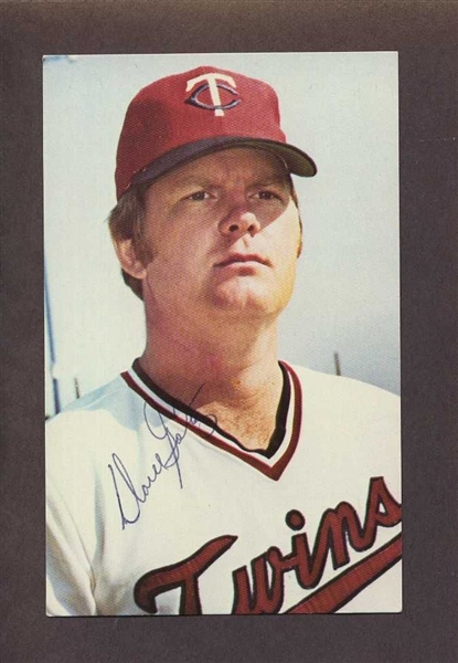 DAVE GOLTZ 1976-79 Minnesota Twins SIGNED Photo Postcard 