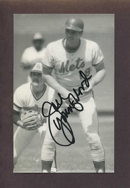 JOEL YOUNGBLOOD 1977-81 New York Mets SIGNED Real Photo Postcard RPPC 