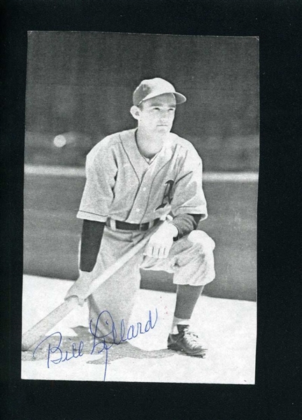BILL LILLARD 1940 Philadelphia Athletics SIGNED Photo (d.2009)