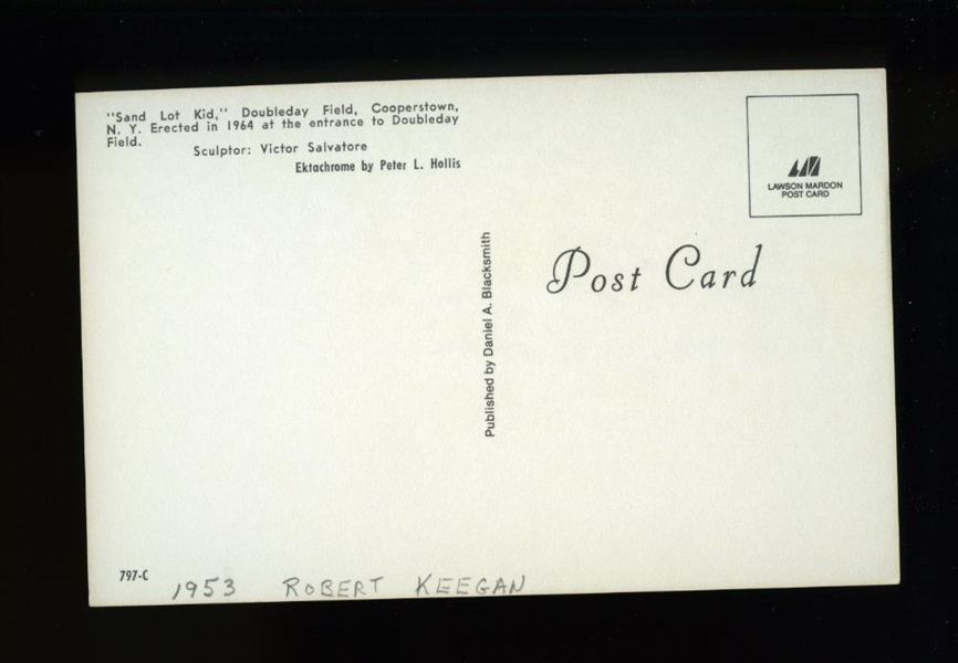 BOB KEEGAN SIGNED Postcard (d.2001) Chicago White Sox