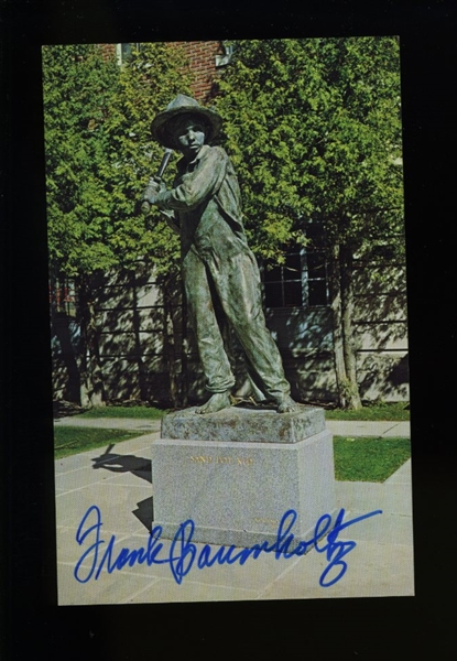 FRANK BAUMHOLTZ SIGNED Postcard (d.1997) Cincinnati Reds Cubs Phillies