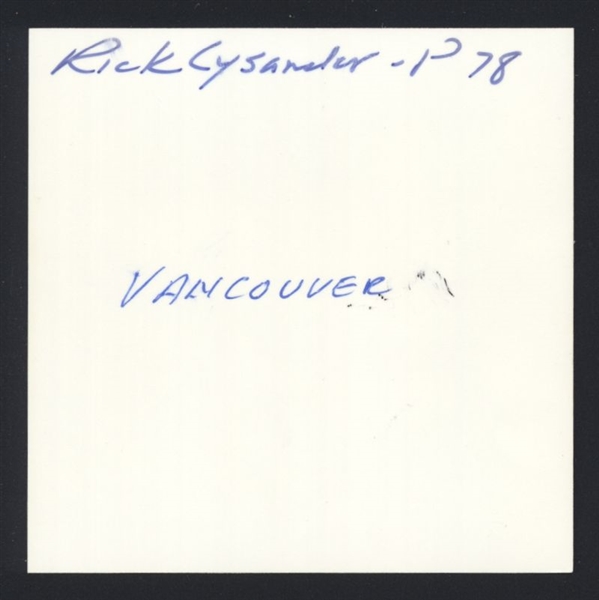 RICK LYSANDER 1978 Vancouver Canadians A's PCL Minor League SIGNED Photo 