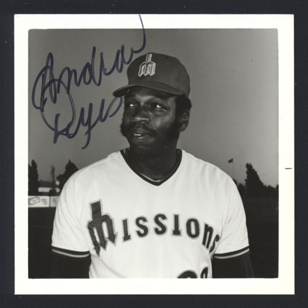 ANDREW DYES 1978 San Jose Missions A's PCL Minor League SIGNED Photo 