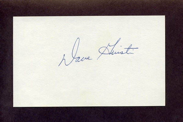 DAVE GIUSTI SIGNED 3x5 Index Card 1971 Pirates Houston Colt .45s Astros