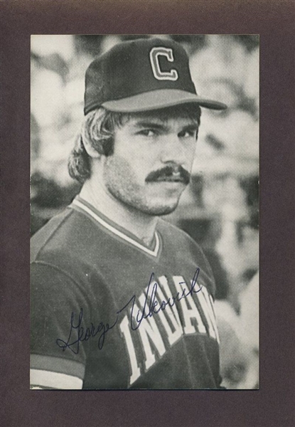 GEORGE VUKOVICH 1983-85 Cleveland Indians SIGNED Real Photo Postcard RPPC 