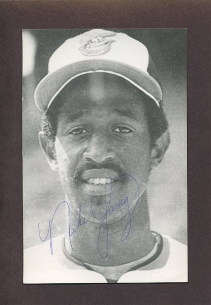 MIKE YOUNG 1982-87 Baltimore Orioles SIGNED Real Photo Postcard RPPC (d.2023)
