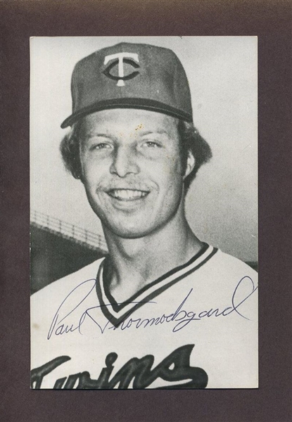 PAUL THORMODSGARD 1977-79 Minnesota Twins SIGNED Real Photo Postcard RPPC 
