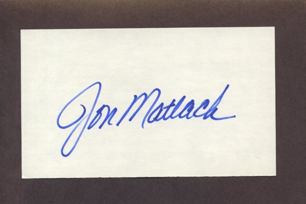 JON MATLACK SIGNED 3x5 Index Card New York Mets Rangers