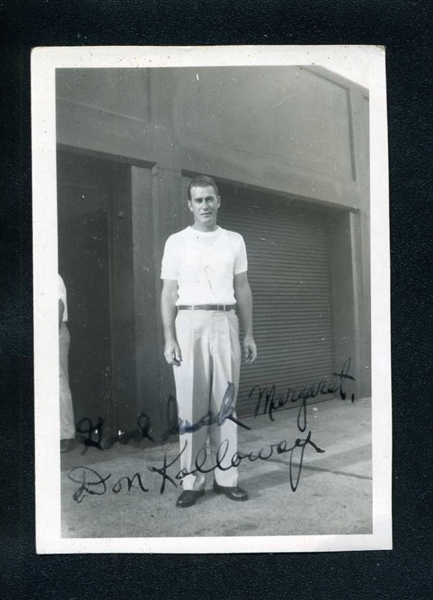DON KOLLOWAY 1951-52 Detroit Tigers SIGNED Photo (d.1994)
