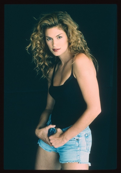 1990s CINDY CRAWFORD Original 35mm Slide Transparency SUPERMODEL HOUSE OF STYLE