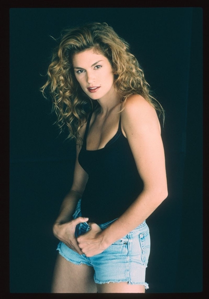 1990s CINDY CRAWFORD Original 35mm Slide Transparency SUPERMODEL HOUSE OF STYLE