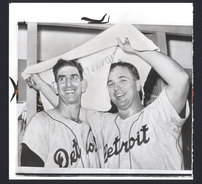 1959 Detroit Tigers DON MOSSI & LOU BERBERET Vintage News Wire Photo