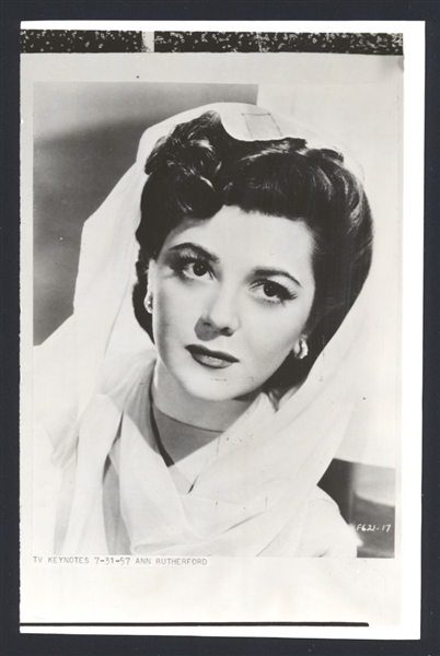 ANN RUTHERFORD ca 1957 Vintage Original Photo GONE WITH THE WIND ACTRESS