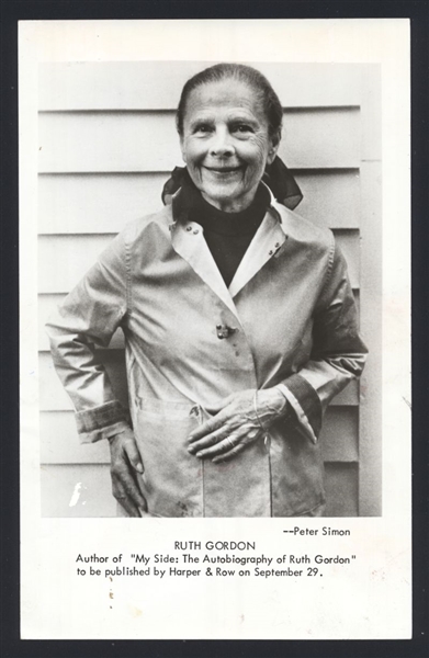 1986 RUTH GORDON My Side Autobiography Author Vintage Original Photo ACTRESS