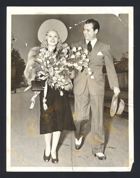 1938 HOPE HAMPTON & EDMUND GRAINGER Vintage Original Photo SILENT-ERA ACTRESS