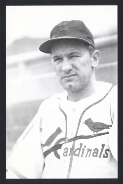 FREDDY SCHMIDT Real Photo Postcard RPPC 1944-47 Cardinals George Burke 