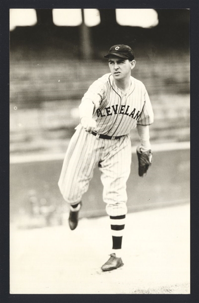 CLINT BROWN Real Photo Postcard RPPC 1929-30 Cleveland Indians George Burke 