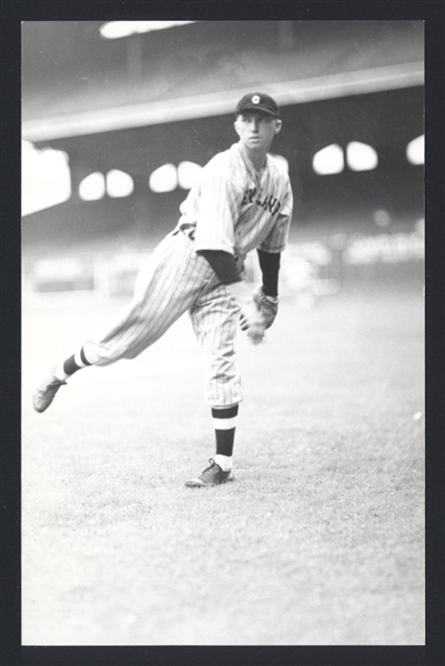 MEL HARDER Real Photo Postcard RPPC 1929-32 Cleveland Indians George Burke 