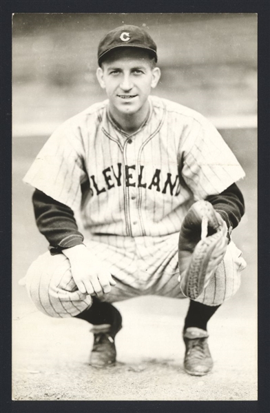 FRANKIE PYTLAK Real Photo Postcard RPPC 1935-36 Cleveland Indians George Burke 