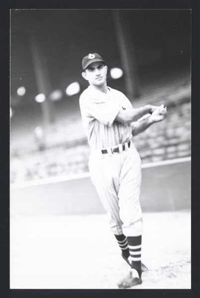 BILL SODD Real Photo Postcard RPPC 1937 Cleveland Indians George Burke 