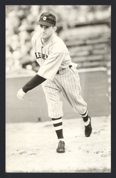 LEFTY STEWART Real Photo Postcard RPPC 1935 Cleveland Indians George Burke 