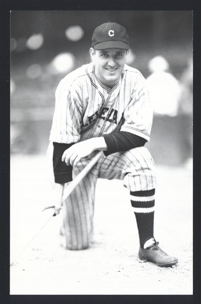 BILLY SULLIVAN JR Real Photo Postcard RPPC 1936 Cleveland Indians George Burke 