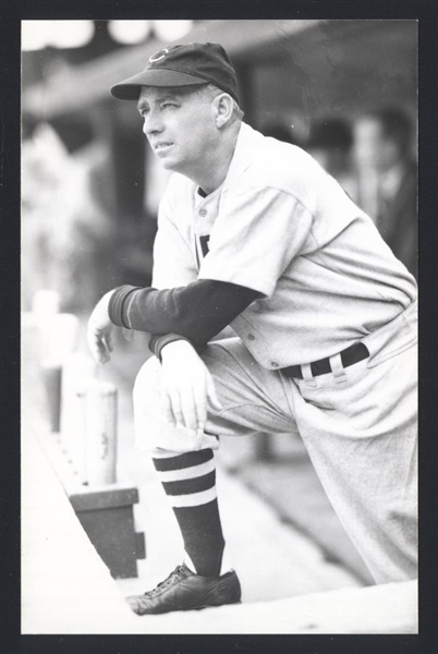 OSSIE VITT Real Photo Postcard RPPC 1940 Cleveland Indians George Burke 