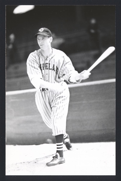 SKEETER WEBB Real Photo Postcard RPPC 1938 Cleveland Indians George Burke 