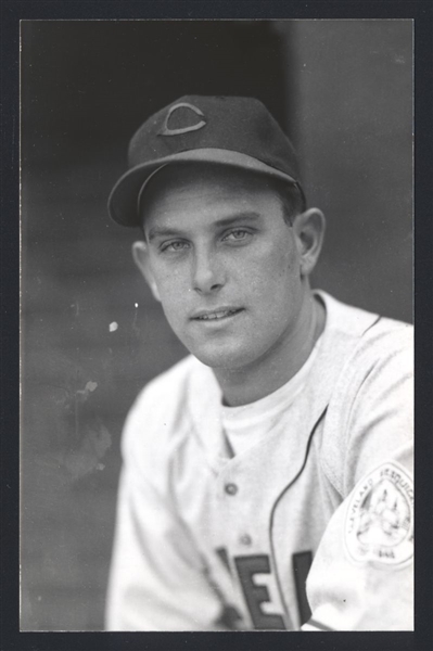 GENE WOODLING Real Photo Postcard RPPC 1946 Cleveland Indians George Burke 