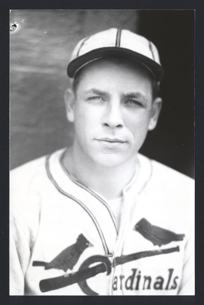 ROY PARMELEE Real Photo Postcard RPPC 1936 St. Louis Cardinals George Burke 