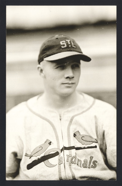 ERNIE WHITE Real Photo Postcard RPPC 1940 St. Louis Cardinals George Burke 