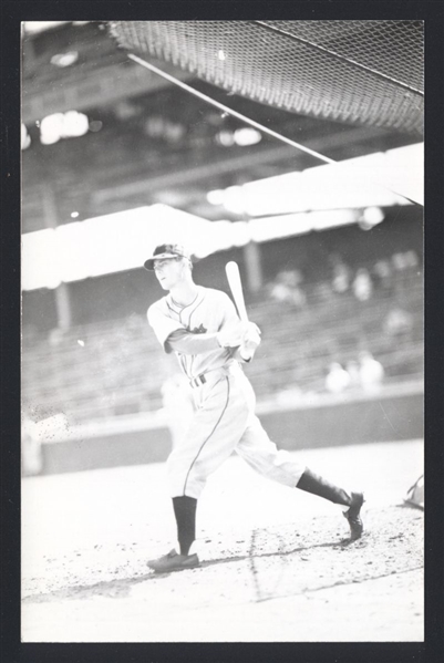 MICKEY LIVINGSTON Real Photo Postcard RPPC 1941 Phillies George Burke 