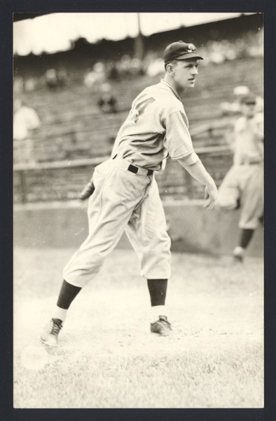 REGGIE GRABOWSKI Real Photo Postcard RPPC 1934 Phillies George Burke 