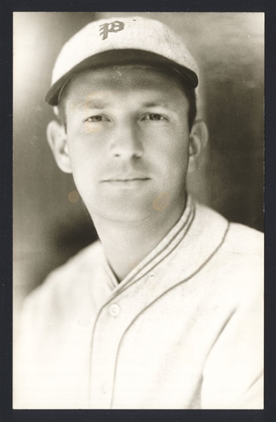 CLIFF HEATHCOTE Real Photo Postcard RPPC 1932 Phillies George Burke 