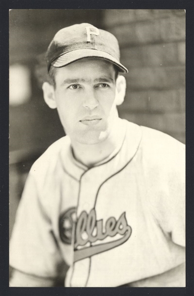 JIM HENRY Real Photo Postcard RPPC 1939 Philadelphia Phillies George Burke 