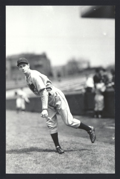 LEFTY HOERST Real Photo Postcard RPPC 1940-41 Phillies George Burke 