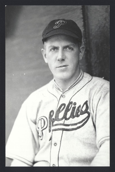 SYL JOHNSON Real Photo Postcard RPPC 1934 Philadelphia Phillies George Burke 