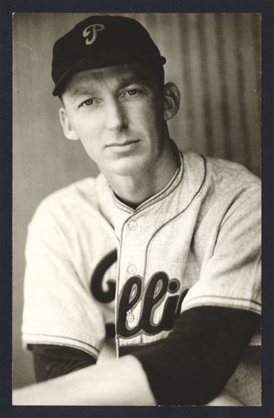 ORVILLE JORGENS Real Photo Postcard RPPC 1937 Phillies George Burke 