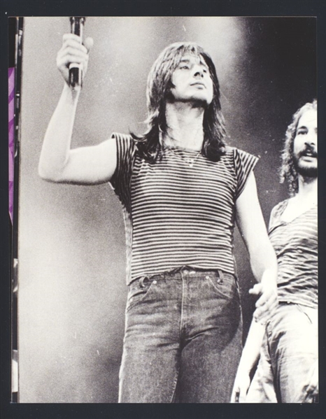 STEVE PERRY ca 1980s Live On Stage Original Photo JOURNEY AMERICAN ROCK STAR nb