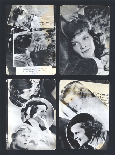 Lot of (4) KATHARINE HEPBURN ca 1940s Photos BRINGING UP BABY nb