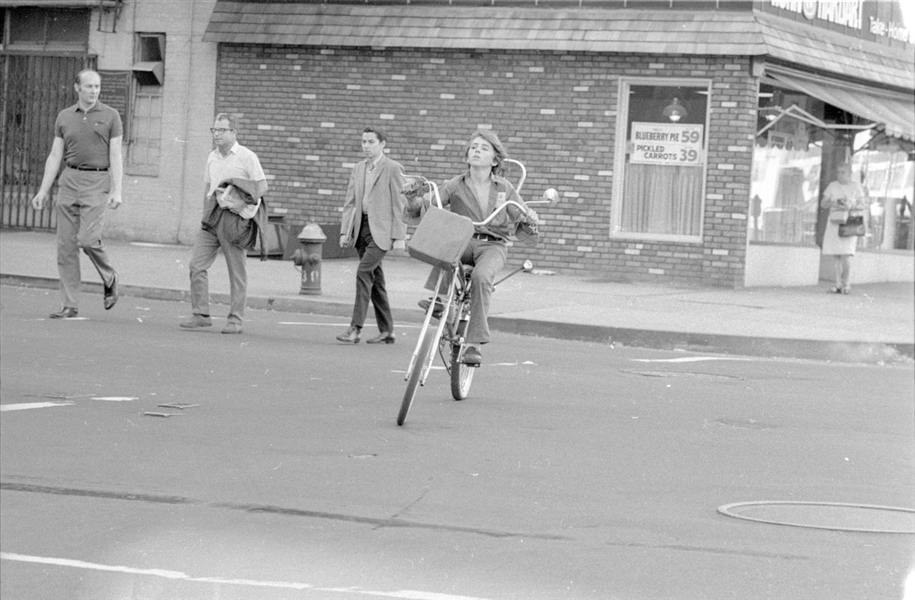 Lot of (2) 1969 KID ON CHOPPER-STYLE BICYCLE Original 35mm Photo Negatives bn