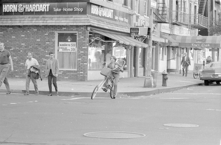 Lot of (2) 1969 KID ON CHOPPER-STYLE BICYCLE Original 35mm Photo Negatives bn