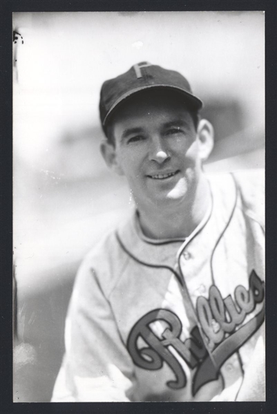 LES POWERS Real Photo Postcard RPPC 1939 Philadelphia Phillies George Burke 