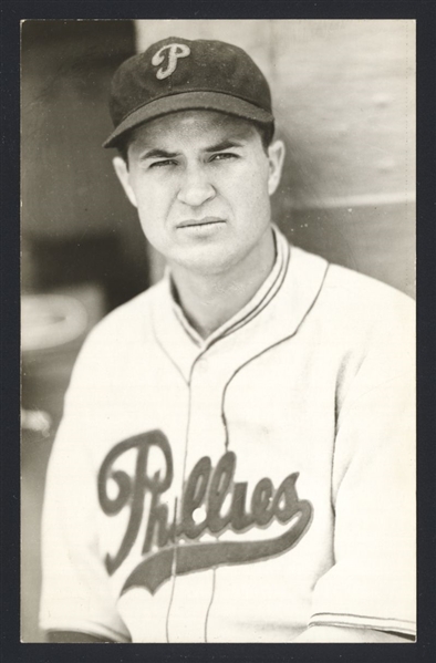 RAY PRIM Real Photo Postcard RPPC 1935 Philadelphia Phillies George Burke 